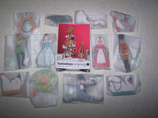 NEW 36 Set of 12 Days of Christmas Paper Source Wood Double Sided Ornaments