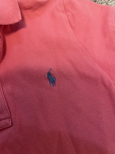 Ralph Lauren Eyelet Stretch Mesh Polo Dress Pink Girls Size 6x - Picture 5 of 5