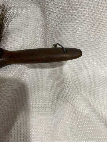 Vintage 14" Primitive Kleidung/Zeichnungs-/Staubbürste ~ Rosshaar ~ Holzgriff - Bild 2 von 11