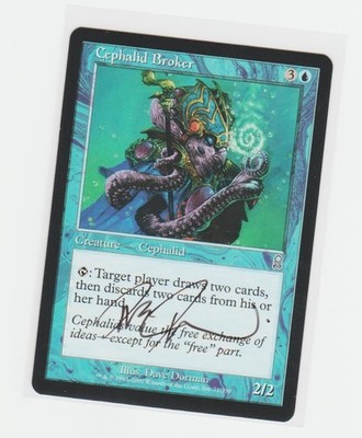 Magic the Gathering ~  Cephalid Broker ~ M/NM ~ Odyssey ~ Signed by Artist #2