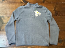 New Men  s Long Sleeve Arden Southern Tide Reversible Quarter Zip Size Small Navy