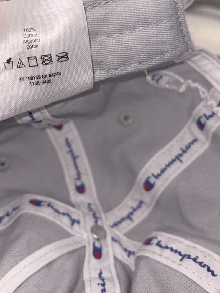 Champion Strapback Hat Triple Script Logo Gray Wo… - image 5