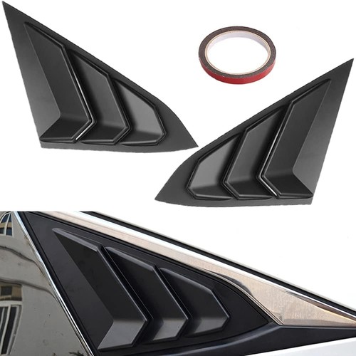 Matte Black Quarter Window Side Vent Louver Cover For Honda Civic Sedan 2016-20 - Foto 6 di 13