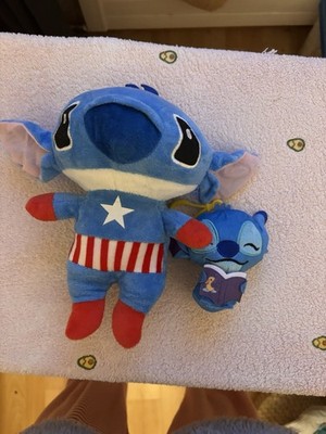 Disney Stitch Plüsch-Set   Superheld Stitch & Mini-Anhänger mit Buch, neu