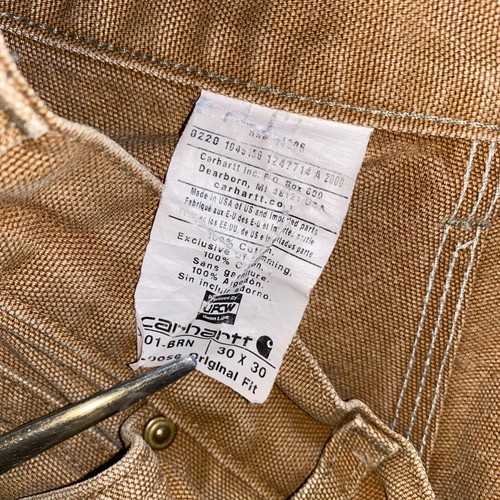 VTG Carhartt B01 Double-Knee Dungaree Carpenter Pants Distressed Actual 30x28 - Picture 14 of 18