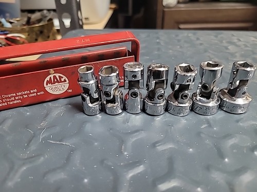 ๐บ๐ธ MAC Tools Swivel 1/4" DR Swivel Socket Set SAE Red Tray 6PT 1/4" To 9/16"