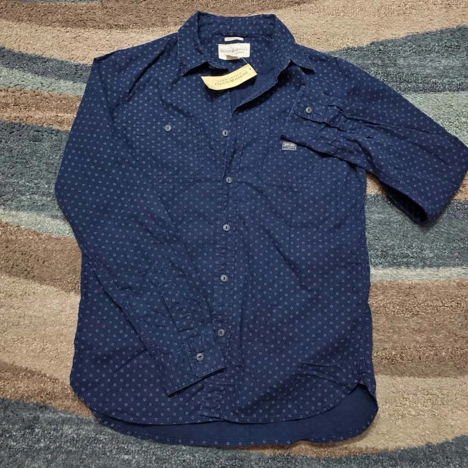 Camisa Ralph Lauren Denim & Supply M Azul Índigo Estampado Bandana Abotonada Nueva con Etiquetas Foto 2 de 4