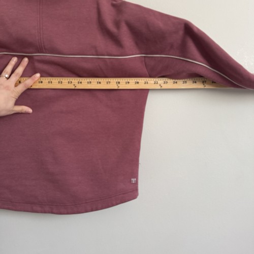 Title Nine Sweatshirt Womens Small Pink Warmup Pullover Fleece Long Sleeve - Picture 6 of 8