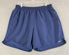 Nike Swim Lap Volley Shorts Mens Size XL Blue Pull On Drawstring Swim Water