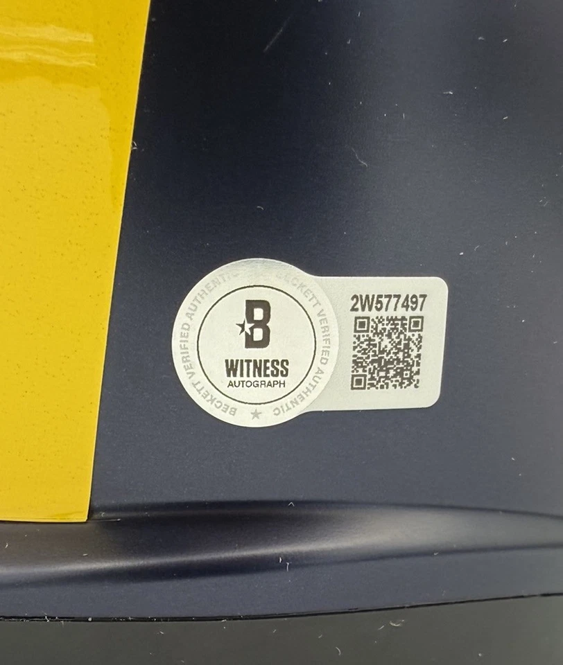 JUSTICE HAYNES MICHIGAN WOLVERINES SIGNED FULL SIZE HELMET HAIL VICTORS JSA COA - Image 2 of 2