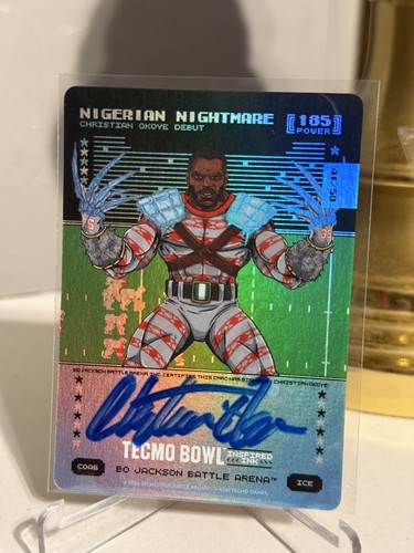 Bo Jackson Battle Arena Tecmo Bowl Nigerian Nightmare Inspired Ink Ice /50 COA6