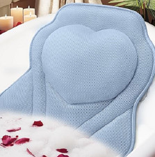 Bath Pillow-Bathtub Pillow with Air Mesh Fabric 6 Non-Slip Suction Cups Accessor