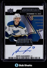 2022 UD CREDENTIALS NIKITA ALEXANDROV DEBUT TICKET ACCESS AUTO ROOKIE RC /299