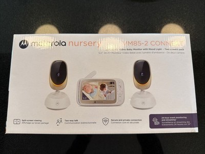 Motorola VM85-2 CONNECT Wi-Fi Baby Monitor Two Camera Pack Split-Screen