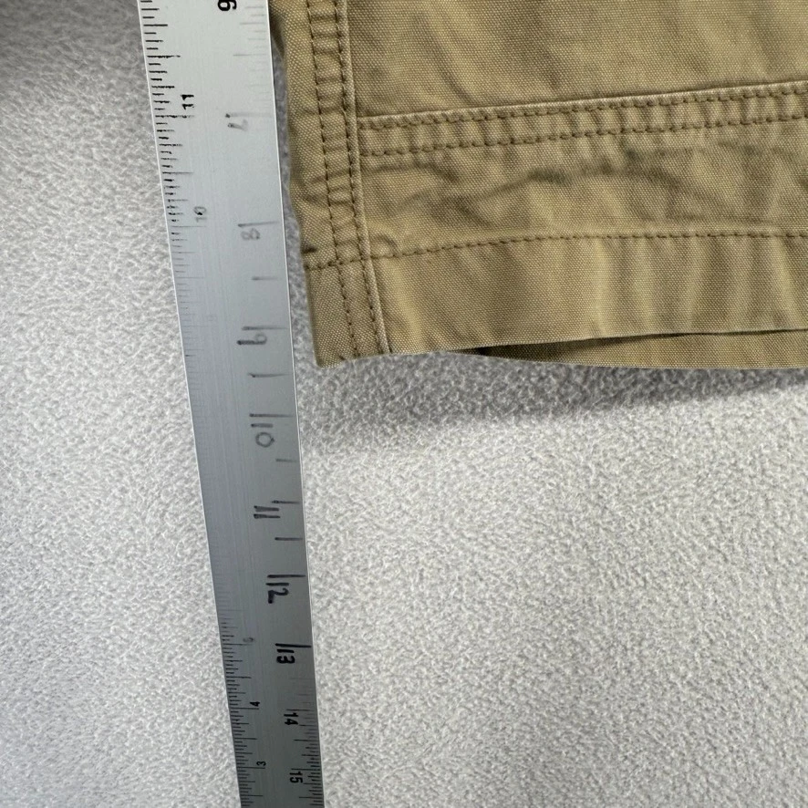 Pantalones Cortos LL Bean Para Hombre 35 Marrón Flex Lona Carga Senderismo Carpintero Algodón 9 pulgadas Foto 3 de 4