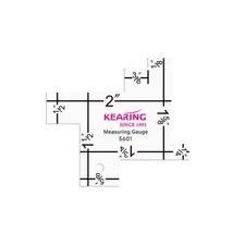 Plastic Seam Gauge for Sewing and Quilting, Measuring Gauge Ruler - 1/8" to 2"