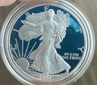2003 W PROOF AMERICAN SILVER EAGLE WITH ORIGINAL BOX, COA AND ORIG. PACKAGING