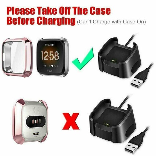 For Fitbit Versa Lite Silicone TPU Shell Case Screen Protector Frame Cover - 第 9/15 張圖片