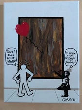 "Ouch" Abstract Art Painting Original Hand Painted Acrylic On Canvas