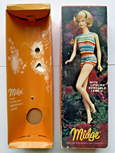 Vintage Barbie Titian Bend Leg Midge BOX ONLY Mattel 1960s, Good Condition READ,