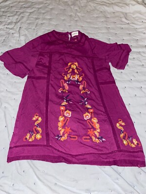 NWOT NEW Love + Harmony Fuschia Pink Embroidered dress size Medium M