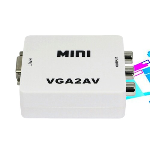 Mini VGA a Convertidor PC a TV PAL NTSC Adaptador (Blanco) VGA a - Imagen 8 de 12
