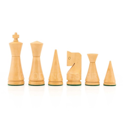 3,5" russische Poni minimalistische Schachfiguren nur in goldenem Palisander - gewichtet - Bild 7 von 7