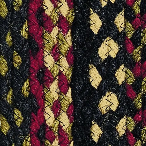 Tartan Braided Area Rug By IHF Rugs. Oval & Rectangle. Many Sizes. Black/Red - Picture 53 of 57
