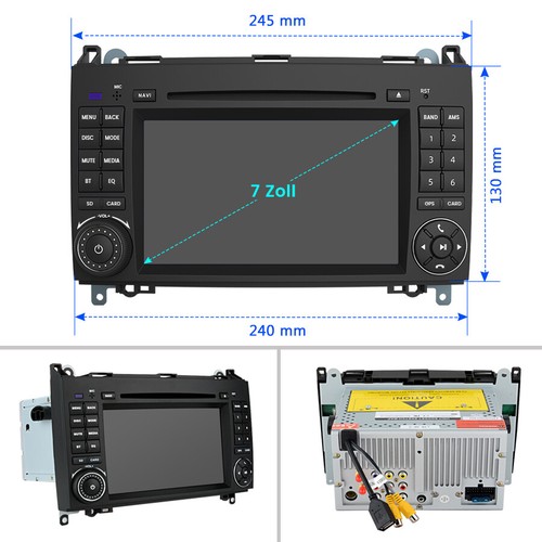DAB+ 7" Autoradio Für Mercedes-Benz A/B Klasse Vito Viano Sprinter DVD GPS Navi - Bild 12 von 13