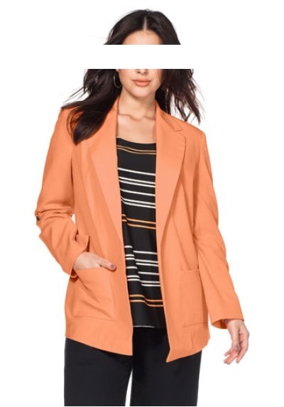 Blazer Sheego T.50,52,54,56 NUEVO chaqueta mujer elástica naranja chaqueta business