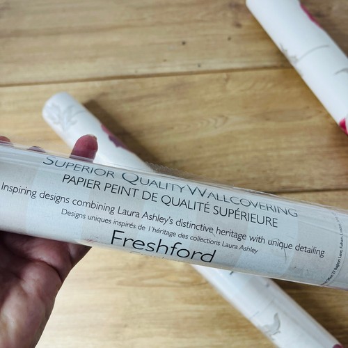 3 Laura Ashley Freshford Cranberry Wallpaper 2 Sealed 1 Opened - Picture 8 of 9