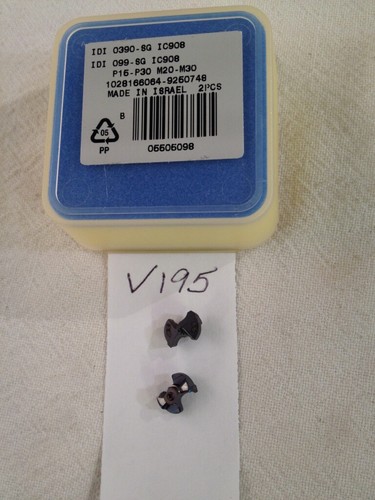 2 NEUE ISCAR SCHAMBOHRER HARTMETALLEINSÄTZE IDI 0390" IDI 099-SG GRADE: IC908 (v195)