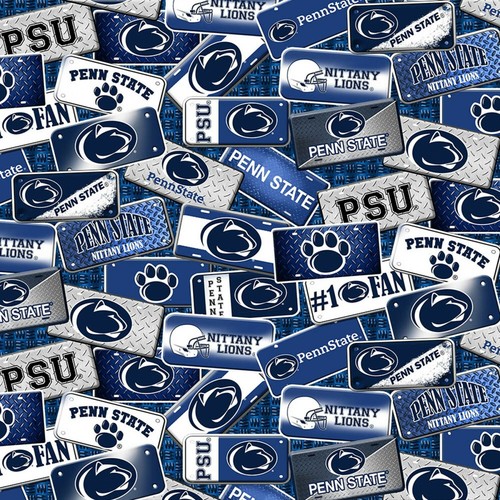 Tela de algodón con logotipo de 1/2 yarda BTHY NCAA Penn State Nittany Lions - Imagen 2 de 2