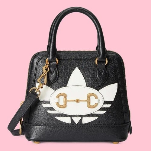 GUCCI 677212 ADIDAS X HORSEBIT 1955 MINI w DETACHABLE WEB STRAP BLACK $3,000 - Picture 22 of 23
