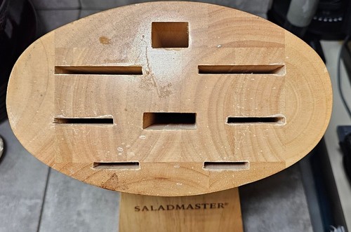 Vintage Saladmaster Messerblock Holz mit 8 Schlitzen - Bild 2 von 5
