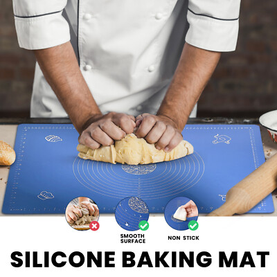 Silicon Baking Measuring Mat/Kneading Board for Dough/Blue, Extra Large
