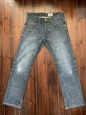 Wrangler Ace Jeans W31 L32 Straight Leg Button Fly Blue Denim Excellent Look #*5
