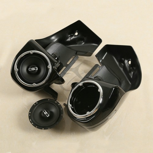 Lower Vented Leg Fairings Box Pods & 6.5" Speakers For Harley Touring 1983-2013 - Foto 5 di 9