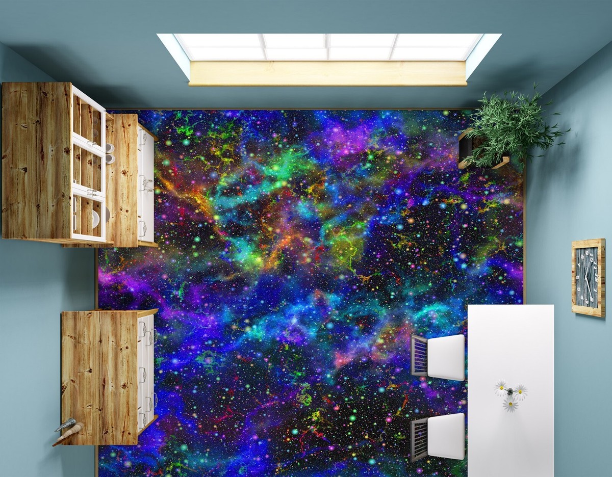 3D Starry Sky SKE682 Floor WallPaper Print Decal Epoxy Floor Deco