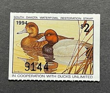 WTDstamps - 1994 SOUTH DAKOTA - State Duck Stamp - Lot1 - Mint OG NH 