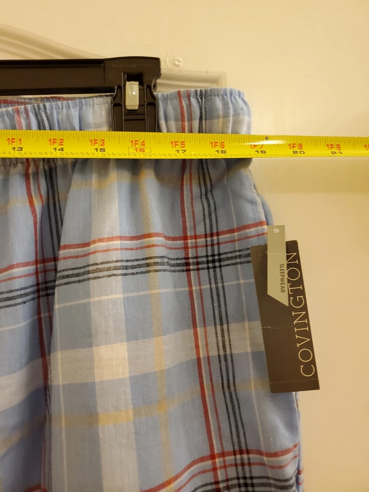 Covington Мужская синий шашки фланель пижамы карман брюки низ Sleepwear новый - Изображение 4 из 4