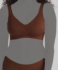 $98 Commando Women's Brown Butter Soft-Support Stretch Bralette Size X-Small
