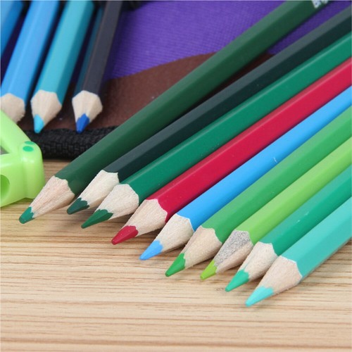 50 Pcs Buntstifte Student Bunte Bleistifte Mit Tasche Segeltuchtasche - Bild 7 von 12