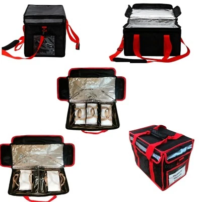 Heavy Duty Hot Food Delivery Takeaway Bag Thermal Food Take-away Bag 35x25x30cm