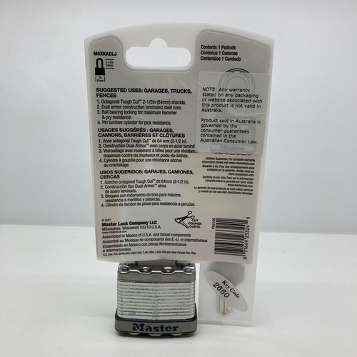 Master Lock Padlock 64mm Long Shackle Padlock NEW Security Level 9! - Picture 4 of 5