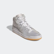 Adidas Ivy Park x Forum Mid GW2858 Mens Silver Leather Lifestyle Shoes GBNC606