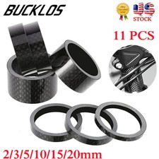 11PCS Bike Washers Carbon For 1-1//8/" Cycle Stem Headset Spacer 2//3//5//10//15//20mm