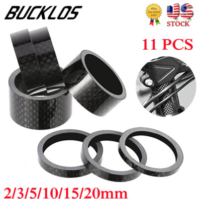 11Pcs Carbon Fiber Stem Washer Spacer Bicycle Bike Headset Fork 2/3/5/10/15/20mm 11Pcs Carbon Fiber Stem Washer Spacer Bicycle Bike Headset Fork 2/3/5/10/15/20mm