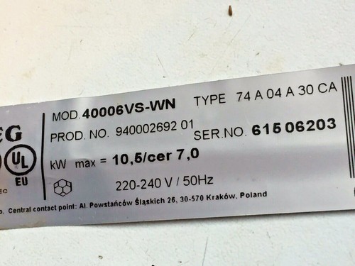AEG.Türdichtung für  E-Herd / Backofen.Mod.40006VS-WN.TOP.