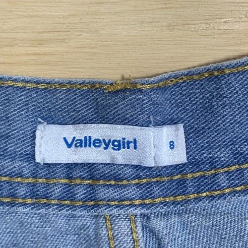Valley Girl Denim Shorts Womens 8 Blue Cotton Blend Cut Off Mini Distressed Fray - Picture 12 of 18